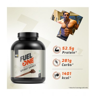 MuscleBlaze Fuel One Weight Gainer (Chocolate, 3 kg / 6.6 lb, 30 Servings)