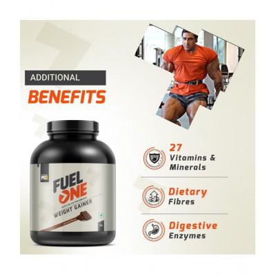 MuscleBlaze Fuel One Weight Gainer (Chocolate, 3 kg / 6.6 lb, 30 Servings)