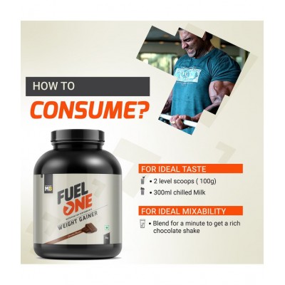 MuscleBlaze Fuel One Weight Gainer (Chocolate, 3 kg / 6.6 lb, 30 Servings)