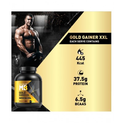 MuscleBlaze Gold Gainer XXL, 2.2 lb/1 Kg Chocolate Bliss