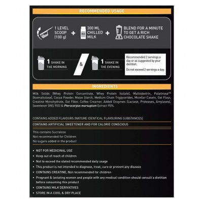 MuscleBlaze Gold Gainer XXL, 6.6 lb/2.7 Kg Chocolate Bliss