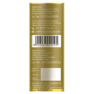 MuscleBlaze Gold Gainer XXL, 6.6 lb/2.7 Kg Chocolate Bliss