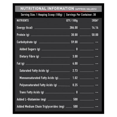 MuscleBlaze High Protein Lean Mass Gainer, 3 kg (Chocolate)