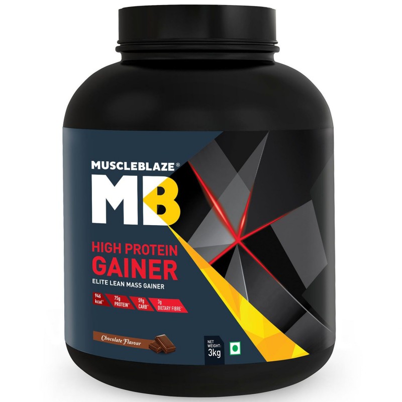 MuscleBlaze High Protein Lean Mass Gainer, 3 kg (Chocolate)