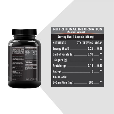 MuscleBlaze L-Carnitine L-Tartrate, 120 capsules