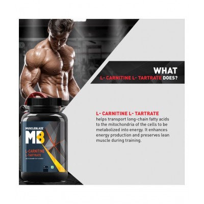 MuscleBlaze L-Carnitine L-Tartrate, 30 capsules Unflavoured