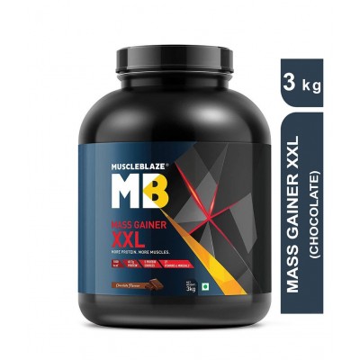 MuscleBlaze Mass Gainer XXL (Chocolate, 3 kg / 6.6 lb, 30 Servings)