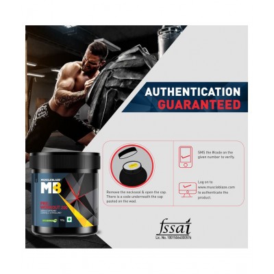 MuscleBlaze Pre Workout 200, 200mg Caffeine, 2200mg Citrulline (Green Apple, 100g, 20 servings)