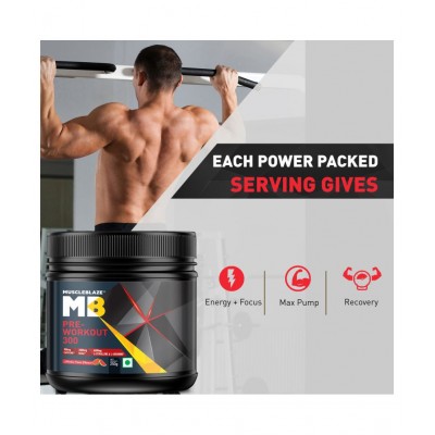 MuscleBlaze Pre Workout 300, 300 mg Caffeine, 3000 mg Citrulline (Melon Twist, 250 g, 31 Servings)