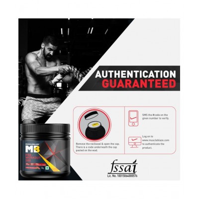 MuscleBlaze Pre Workout 300, 300 mg Caffeine, 3000 mg Citrulline (Melon Twist, 250 g, 31 Servings)