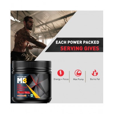 MuscleBlaze Pre Workout Ripped, 4000 mg Citrulline & L-Arginine, 500 mg L-Carnitine (Fruit Splash, 250 g, 27 Servings)