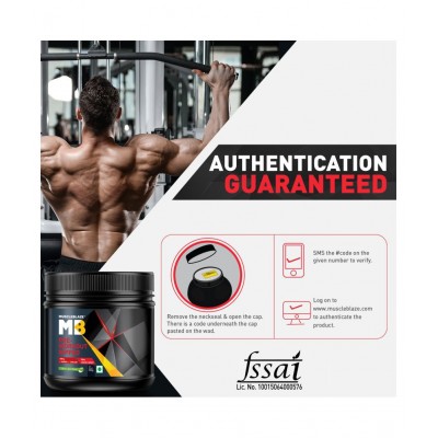 MuscleBlaze Pre Workout Ripped, 4000 mg Citrulline & L-Arginine, 500 mg L-Carnitine (Green Apple, 250 g, 27 Servings)