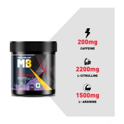 MuscleBlaze Pre Workout(Furious Grape) 100 gm