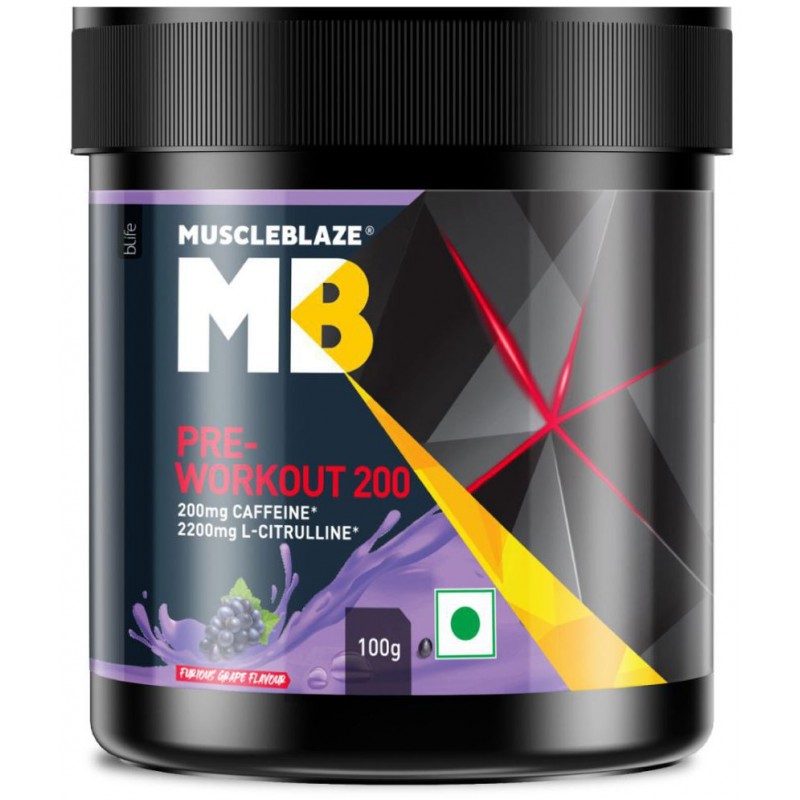 MuscleBlaze Pre Workout(Furious Grape) 100 gm
