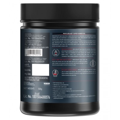 MuscleBlaze Super Gainer XXL, For Muscle Mass Gain (Chocolate, 500 g / 1.1 lb)