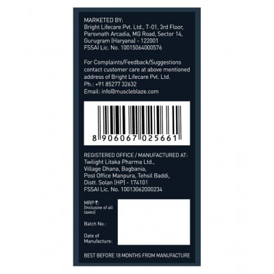 MuscleBlaze Super Gainer XXL, For Muscle Mass Gain (Cookies & Cream, 3 kg / 6.6 lb, 30 Servings)