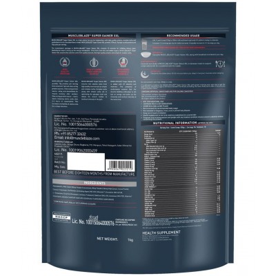 MuscleBlaze Super Gainer XXL Weight Gainers/Mass Gainers (1 kg, Chocolate) MuscleBlaze Super Gainer XXL Weight Gainers/Mass Gainers (1 kg, Chocolate)