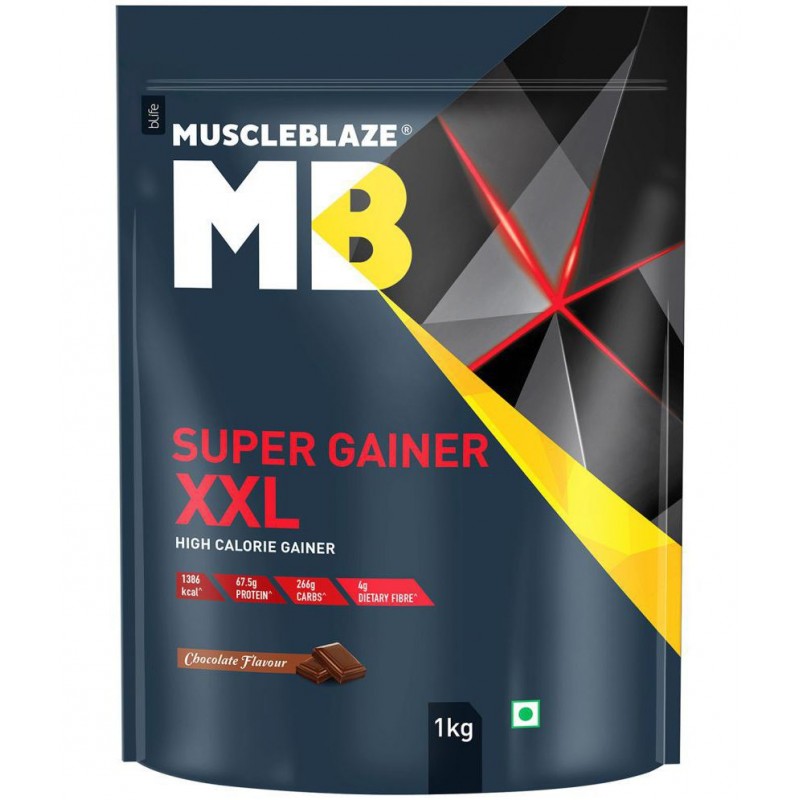 MuscleBlaze Super Gainer XXL Weight Gainers/Mass Gainers (1 kg, Chocolate) MuscleBlaze Super Gainer XXL Weight Gainers/Mass Gainers (1 kg, Chocolate)