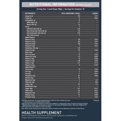 MuscleBlaze Weight Gainer with Added Digezyme (Banana, 1 kg / 2.2 lb, 10 Servings)