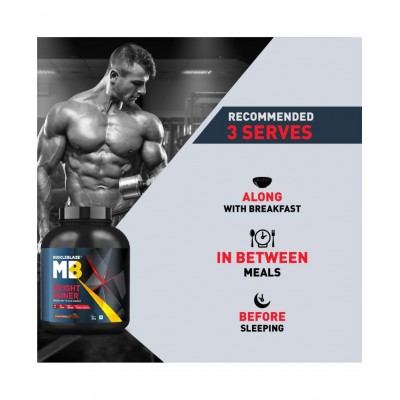 MuscleBlaze Weight Gainer with Added Digezyme (Chocolate, 5 kg / 11 lb, 50 Servings)