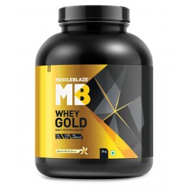MuscleBlaze Whey Gold, 100% Whey Protein Isolate, Labdoor USA Certified (Gourmet Vanilla, 2 kg / 4.4 lb, 66 Servings)