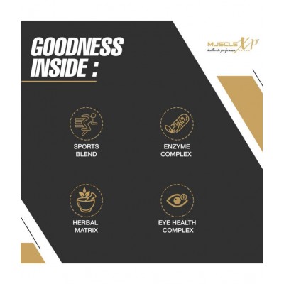 MuscleXP Men Daily Vital Fitness, Advanced Formulation With Vitamins, Minerals, Sports Blend, BCAA & Herbal Matrix, 60 Tablets (Pack of 2)