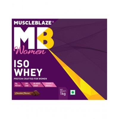 Muscleblaze Women Iso-Low Carb 100% Whey Protein Isolate (Chocolate, 1 Kg / 2.2 lb)