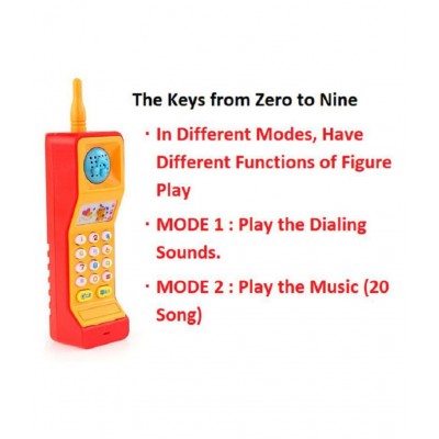 Musical Mobile Phone Toy with Colourful Lights and Sound Effects