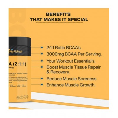 MyFitFuel Advance BCAA (2:1:1) Plus (1000 mg) 60 no.s