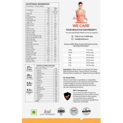 MyFitFuel Advance MFF Whey Protein 80 500 gm MyFitFuel Advance MFF Whey Protein 80 500 gm