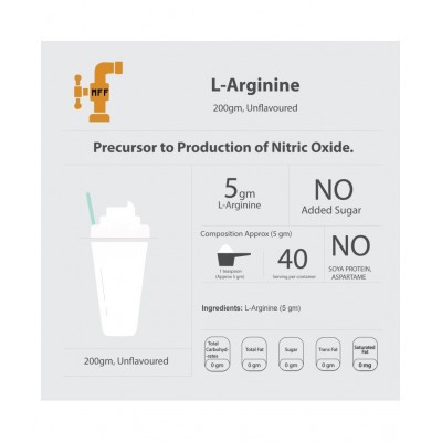 MyFitFuel L-Arginine 200 gm, Unflavoured 200 gm