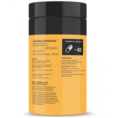 MyFitFuel L-Arginine Alpha-Ketoglutarate (60 Capsules) 750 mg 60 no.s