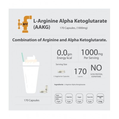 MyFitFuel L-Arginine Alpha-Ketoglutarate (AAKG) (1500 mg) 180 no.s