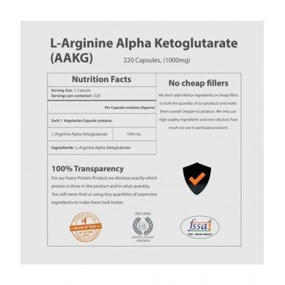MyFitFuel L-Arginine Alpha-Ketoglutarate (AAKG) (1500 mg) 240 no.s
