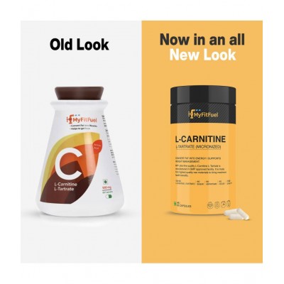MyFitFuel L-Carnitine L-Tartrate (1500mg) Weight Management 120 no.s Fat Burner Capsule