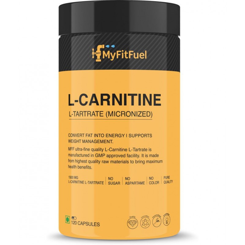 MyFitFuel L-Carnitine L-Tartrate (1500mg) Weight Management 120 no.s Fat Burner Capsule