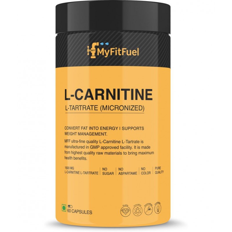 MyFitFuel L-Carnitine L-Tartrate (1500mg) Weight Management 60 no.s Fat Burner Capsule