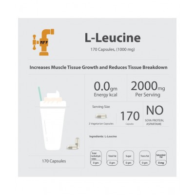 MyFitFuel L-Leucine (170 Capsules) 1000 mg 170 no.s