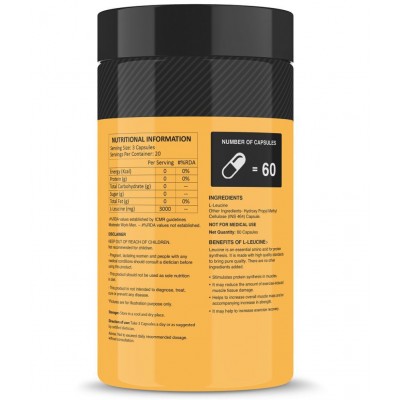 MyFitFuel L-Leucine (60 Capsules) 1000 mg 60 no.s