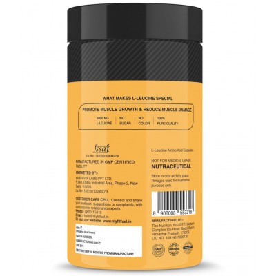 MyFitFuel L-Leucine (60 Capsules) 1000 mg 60 no.s