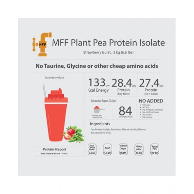 MyFitFuel Plant Pea Protein 3 kg (6.6 lbs) Strawberry Burst 3 kg