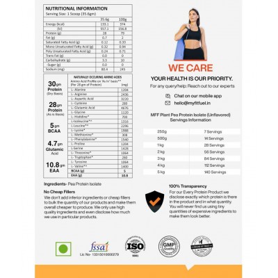 MyFitFuel Plant Pea Protein 3 kg (6.6 lbs) Strawberry Burst 3 kg