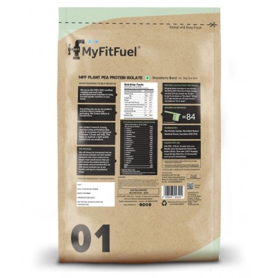 MyFitFuel Plant Pea Protein 3 kg (6.6 lbs) Strawberry Burst 3 kg