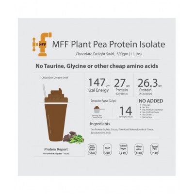MyFitFuel Plant Pea Protein 500 gm (1.1 lbs) Chocolate Delight Swirl 500 gm