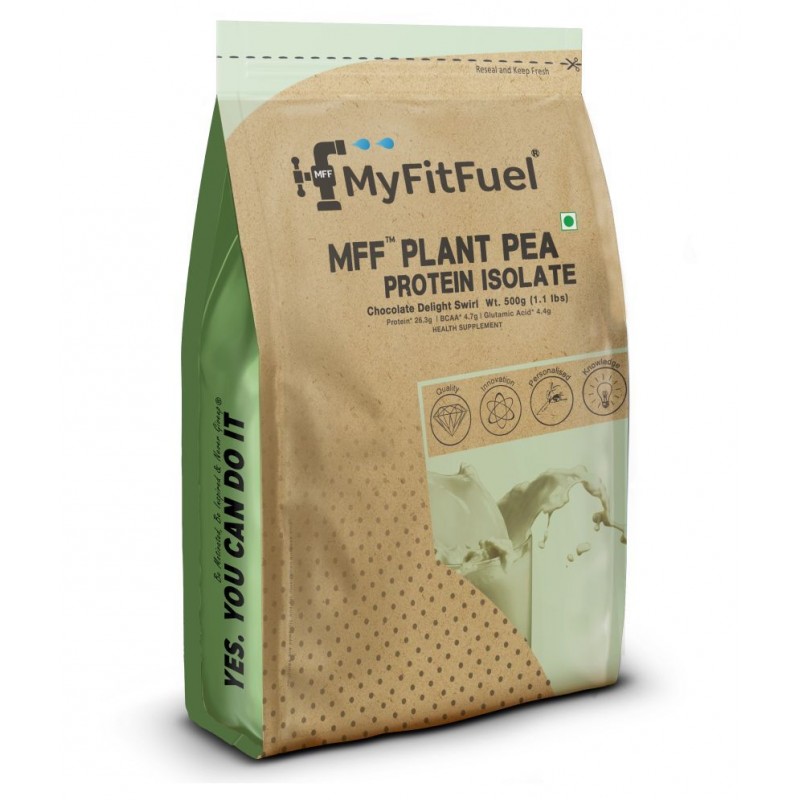 MyFitFuel Plant Pea Protein 500 gm (1.1 lbs) Chocolate Delight Swirl 500 gm