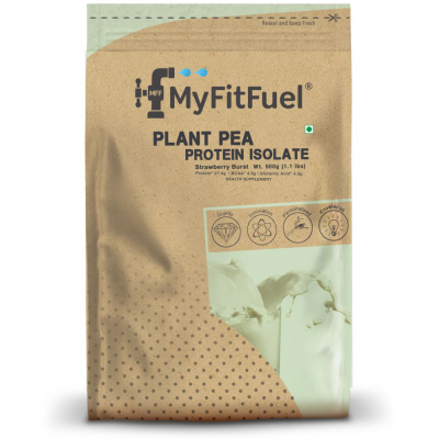 MyFitFuel Plant Pea Protein 500 gm (1.1 lbs) Strawberry Burst 500 gm