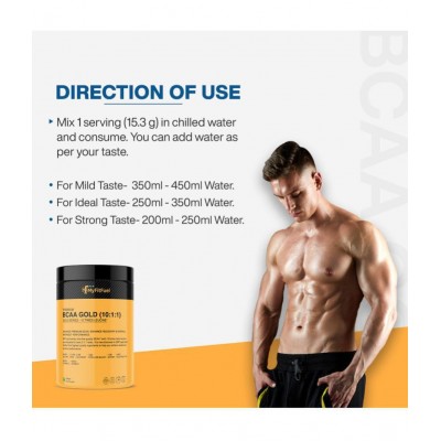 MyFitFuel Premium BCAA Gold (10:1:1), 10 Time Leucine & More 200 gm