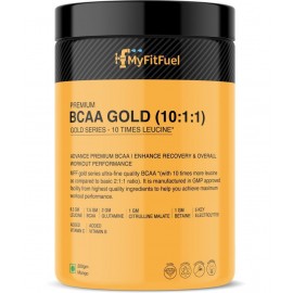 MyFitFuel Premium BCAA Gold (10:1:1), 10 Time Leucine & More 200 gm