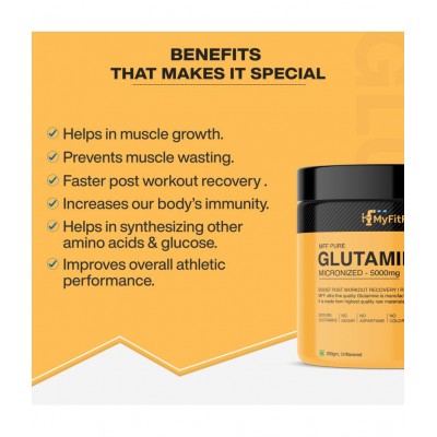 MyFitFuel Pure Glutamine 200 gm