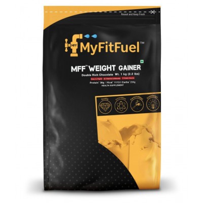 MyFitFuel Weight Gainer 1 kg, Double Rich Chocolate 1 kg Weight Gainer Powder